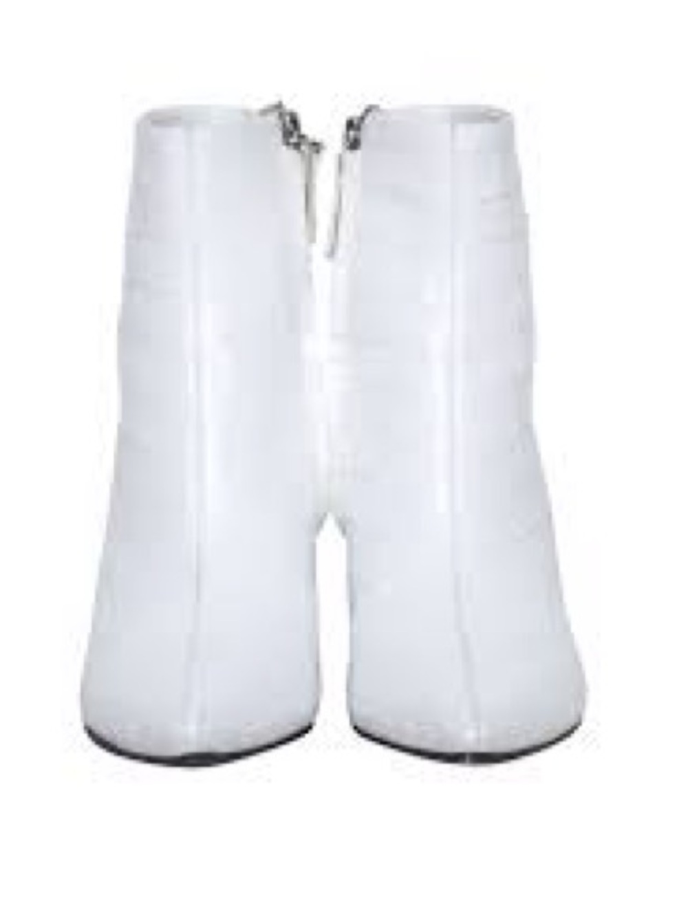 Alice + Olivia White Ankle Boots with Side Zippers